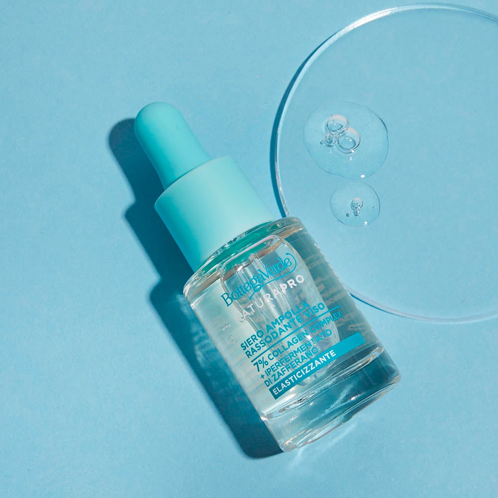 Firming face serum ampoule - concentrated - with 7% Collagen Complex* and hyperfermented Saffron extract from Tenuta Bottega Verde (15 ml) - elasticizing
