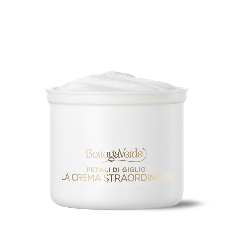 Bottega Verde Petali di Giglio - La crema straordinaria - Ricarica Trattamento viso giorno e notte - antirughe rimpolpante idratazione profonda - Hya-Lilium Complex con Acido Ialuronico a 4 pesi molecolari e iperfermentato di Giglio Bianco di Tenuta Bottega Verde - tutti i tipi di pelle