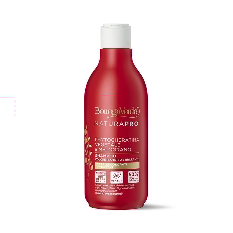 Colour protection and shine shampoo with Phytokeratin and Hyperfermented Pomegranate extract from Tenuta Bottega Verde (250 ml) - coloured and treated hair