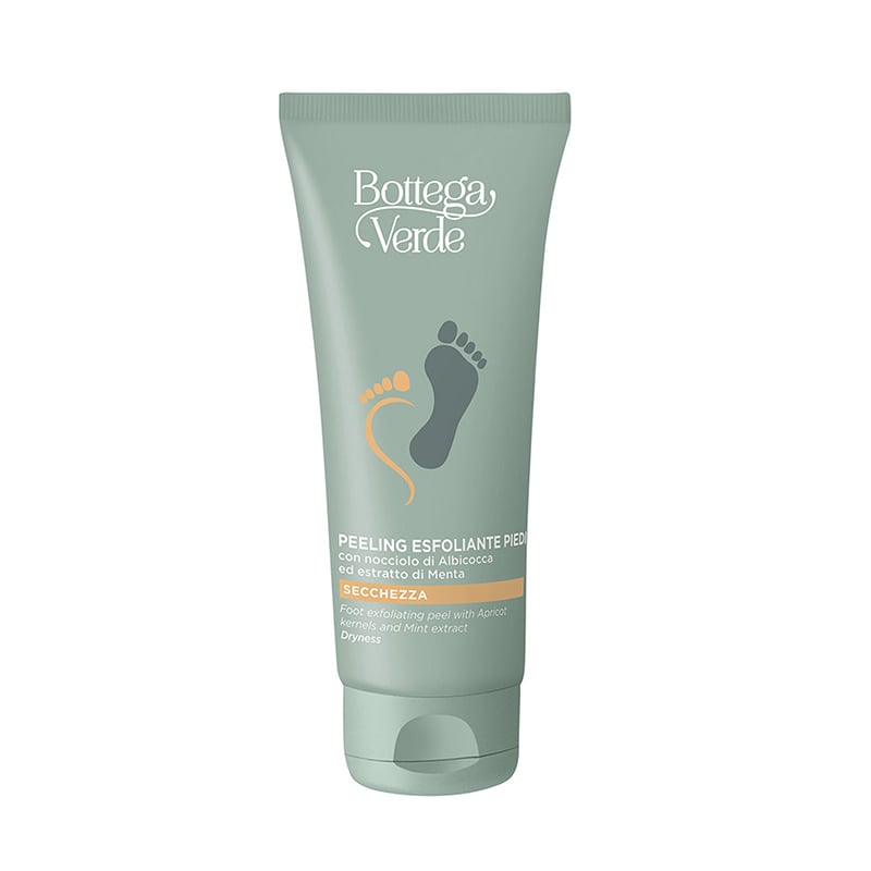 Peeling exfoliante para pies con hueso de Albaricoque y extracto de Menta (100 ml) - sequedad