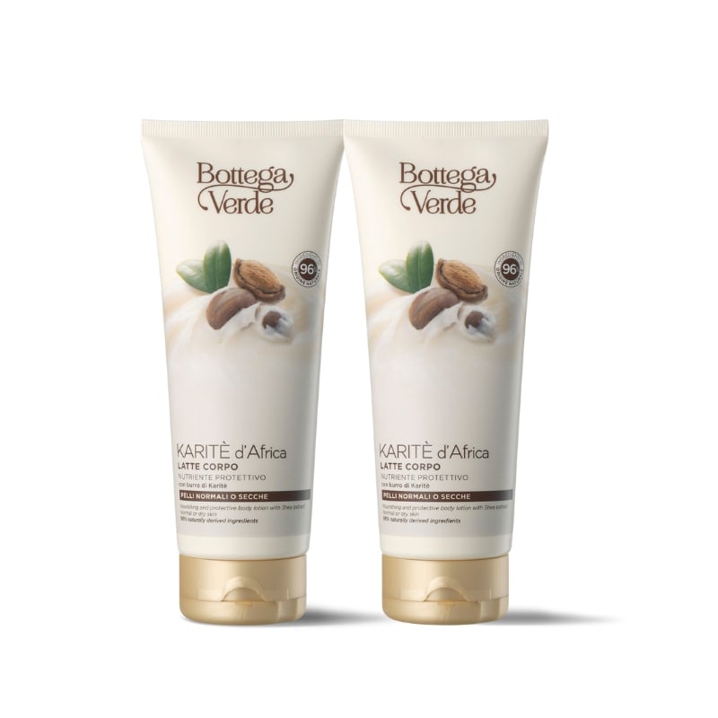 Oferta 2 unidades - Leche corporal - nutritiva y protectora - con manteca de Karit&eacute; (200 ml) - pieles normales o secas
