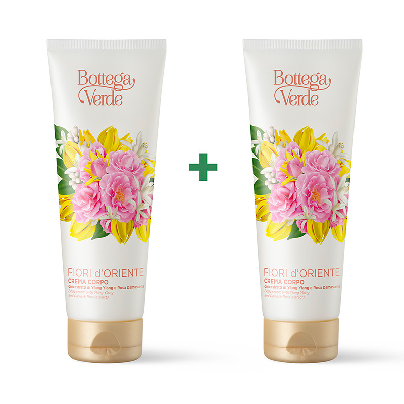 Offerta 2 pezzi Fiori d'Oriente - Crema corpo con estratti di Ylang Ylang e Rosa damascena