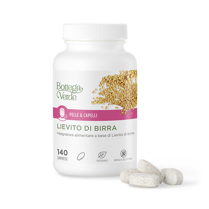 Image of Bottega Verde Pelle & capelli - Lievito di birra - Integratore alimentare a base di Lievito di birra (140 compresse)