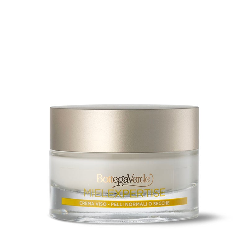 Mielexpertise - Crema facial de día - antiarrugas, revitalizante y protectora - con Cuore di Miele y Pluridefence (50 ml) - pieles normales o secas