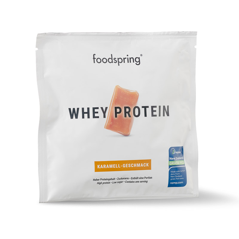 FOODSPRING Whey Protein Bustina monodose Caramello