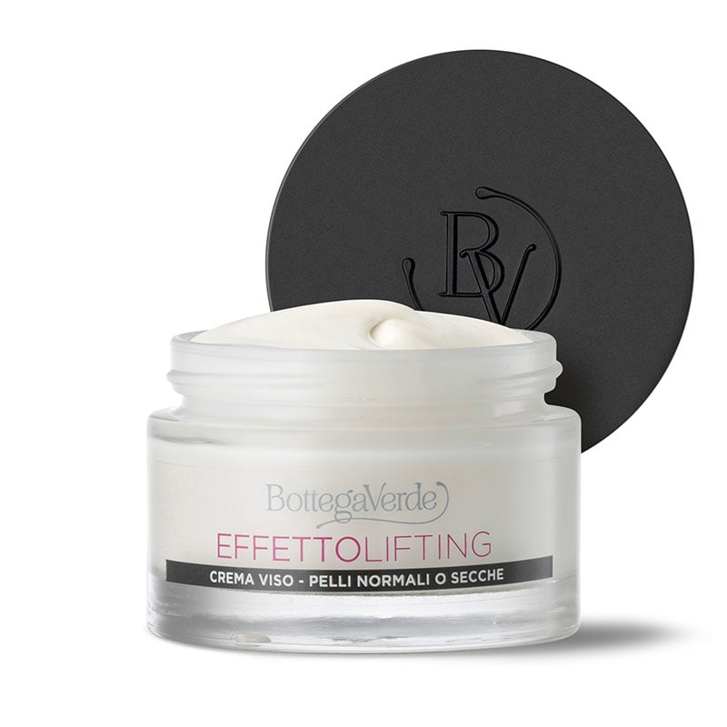 Effetto lifting - Crema facial antiedad, efecto lifting inmediato* - con ácido Hialurónico y extracto de Flor de Loto (50 ml) - pieles normales o secas