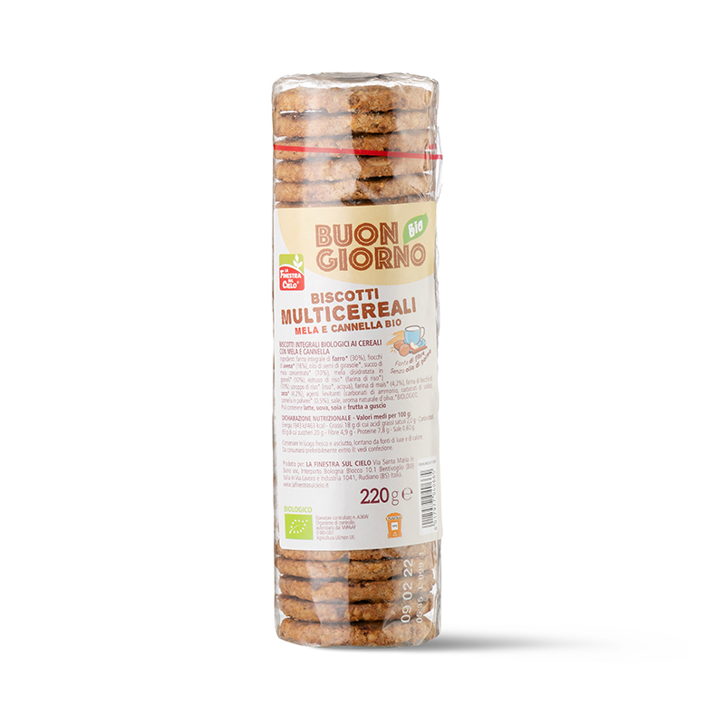 BUONGIORNO - Biscotti multicereali Mela e Cannella