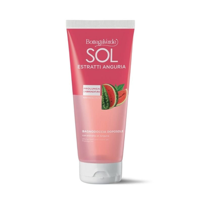 SOL Estratti Anguria - Gel de baño y ducha aftersun - refrescante - con extracto de Sandía (200 ml) - prolonga el bronceado