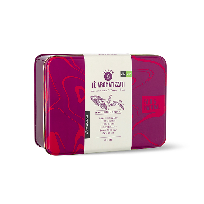 ALTROMERCATO Tè aromatizzati in cofanetto in latta - bio -