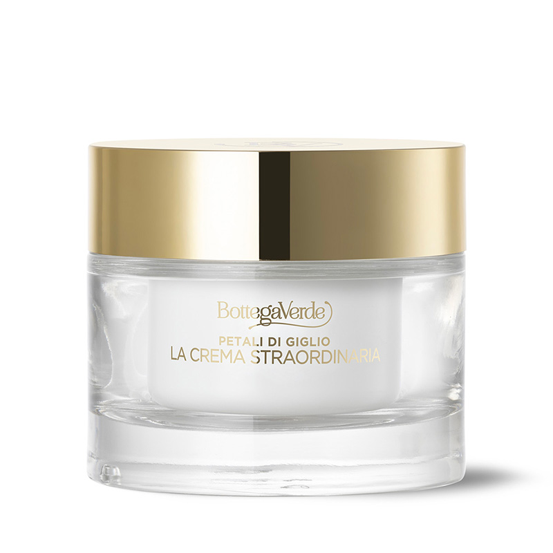 Bottega Verde Petali di Giglio - La crema straordinaria - Trattamento viso giorno e notte - antirughe rimpolpante idratazione profonda - Hya-Lilium Complex con Acido Ialuronico a 4 pesi molecolari e iperfermentato di Giglio Bianco di Tenuta Bottega Verde - tutti i tipi di pelle