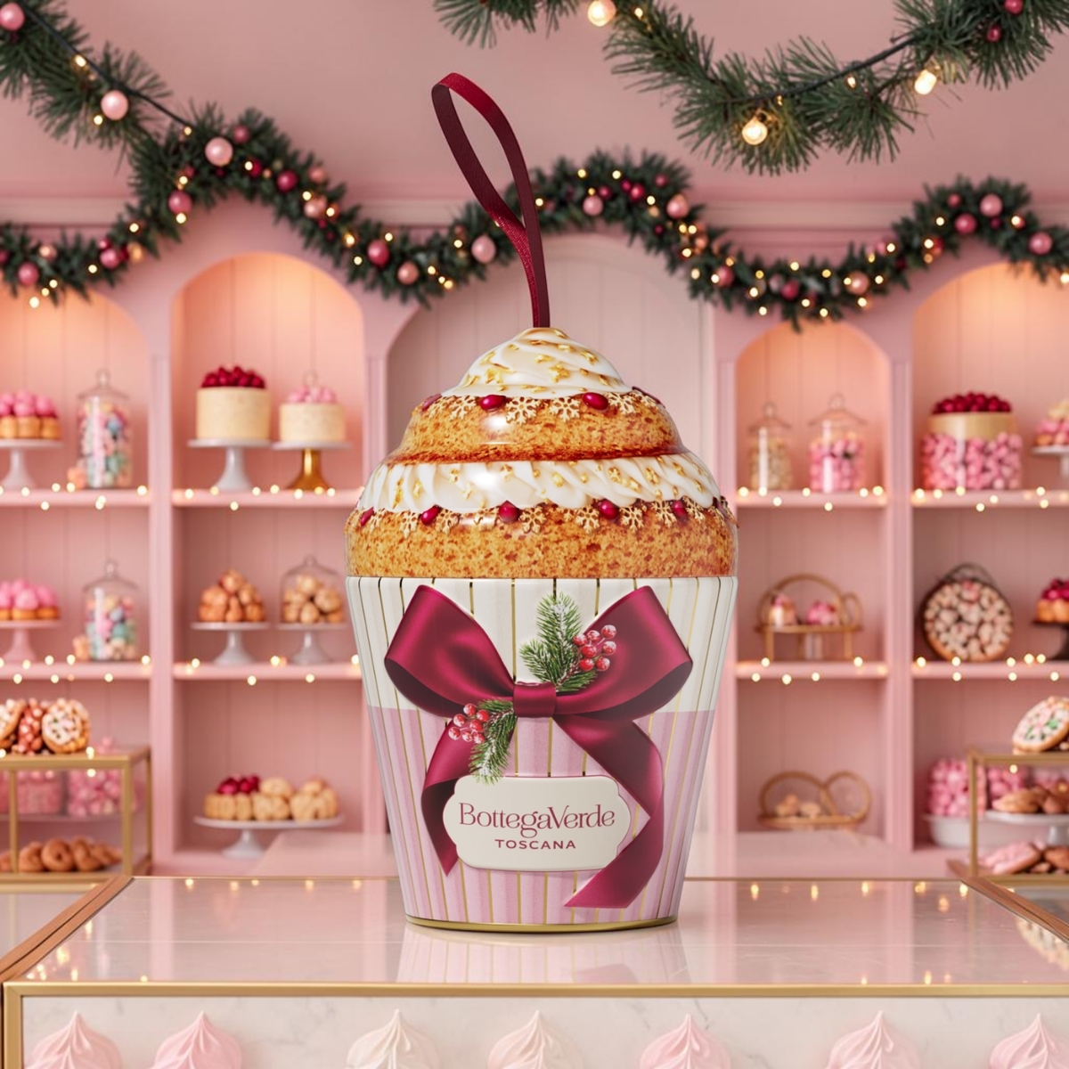 Pandoro and Icing Sugar cupcake set