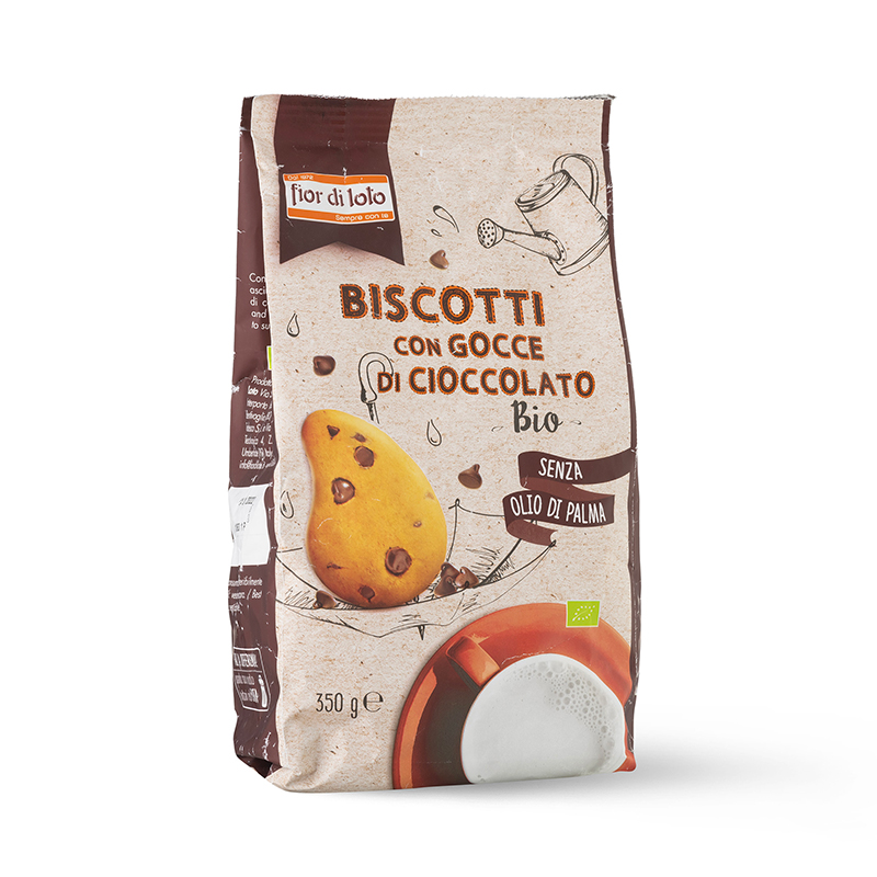 FIOR DI LOTO - Biscotti con gocce di cioccolato bio