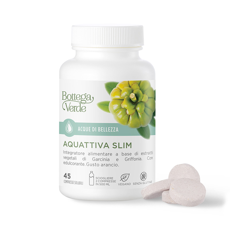 Image of Bottega Verde Acque di Bellezza - Aquattiva Slim - Integratore alimentare a base di estratti vegetali di Garcinia e Griffonia (45 compresse solubili)