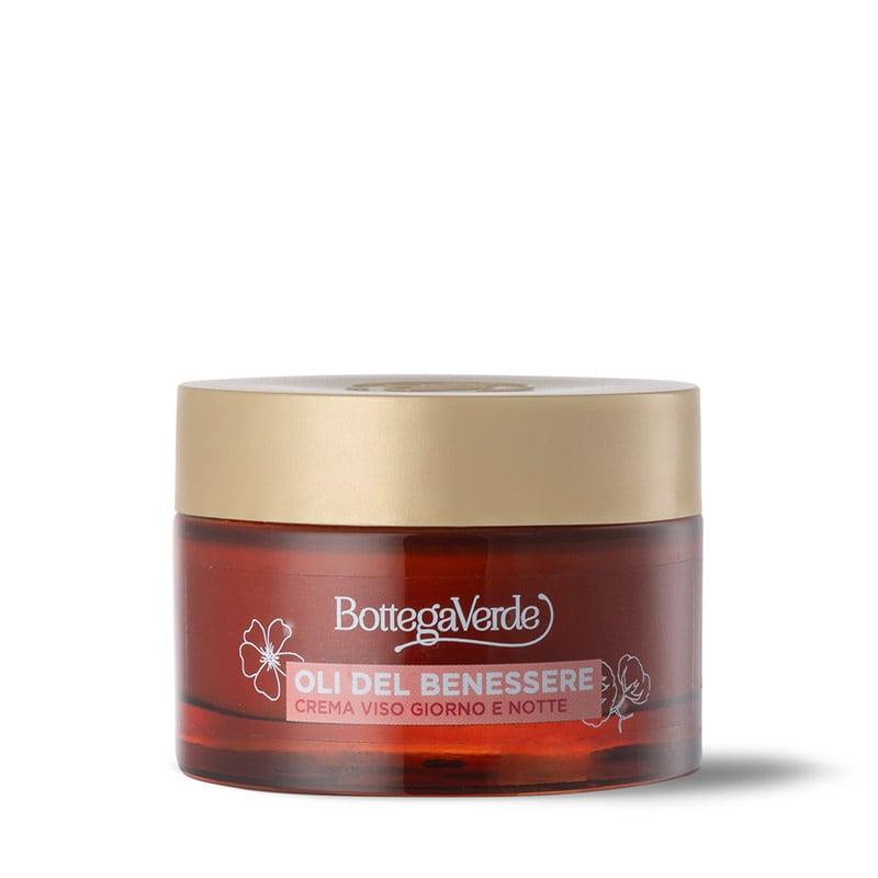 Image of Bottega Verde Oli del benessere - Crema viso giorno e notte - morbida dolcezza - con 5 oli Straordinari - pelle normale secca - nutriente