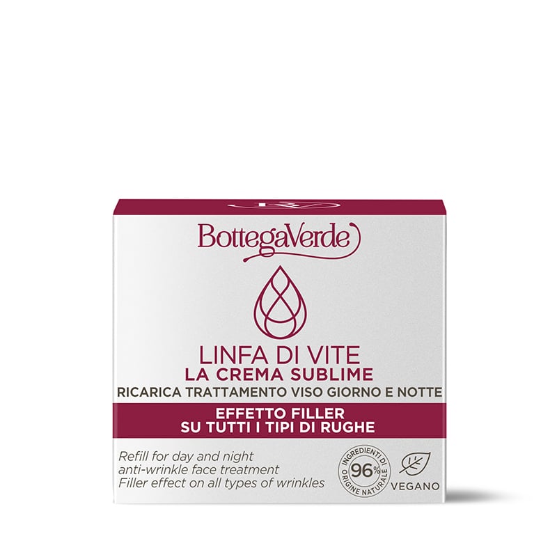 Sublime cream - REFILL for day and night anti-wrinkle face treatment - filler effect on all types of wrinkles - 2-PEPTIDE LINFA COMPLEX with Peptides and Vine Sap (50 ml) - all skin types