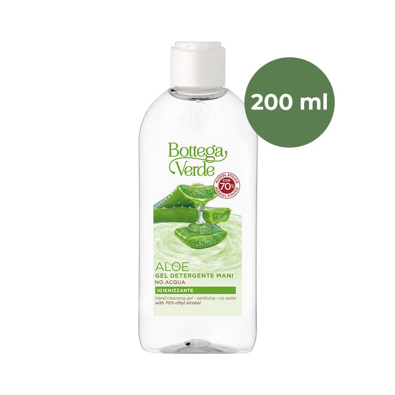 ALOE - Gel idroalcolico - detergente mani (200 ml) - igienizzante profumato