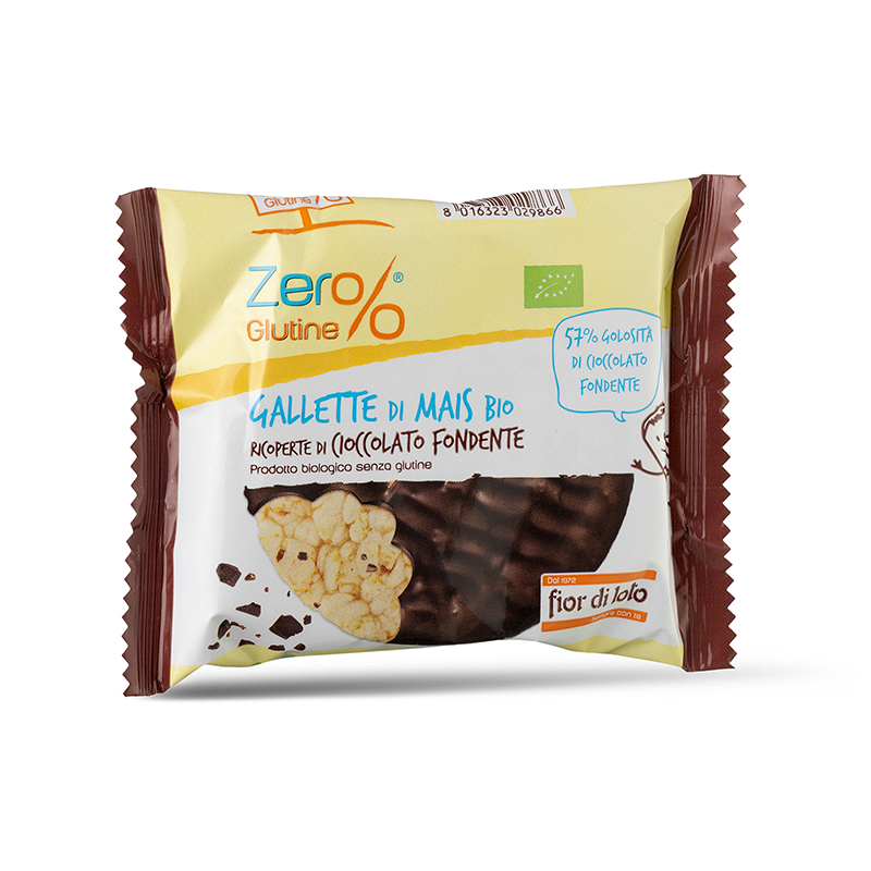 FIOR DI LOTO Zer% Glutine Gallette Mais Ricoperte di Cioccolata Fondente Bio SENZA GLUTINE FIOR DI LOTO Zer% Glutine Gallette Mais Ricoperte di Cioccolata Fondente Bio SENZA GLUTINE