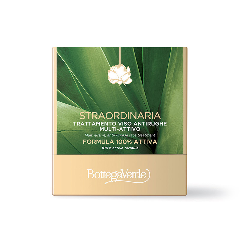 Straordinaria - Multi-active, anti-wrinkle face treatment, with targeted and multi-functional smoothing, moisturising and redensifying properties, containing MAXnolia, 2 Oil complex, Viola tricolor and hyaluronic acid (50 ml) - 100% active formula