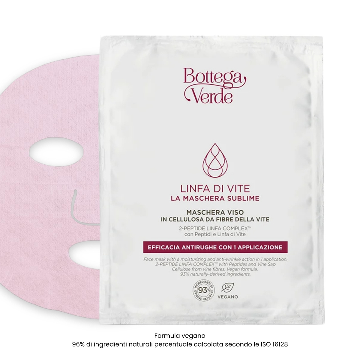 Sublime mask - Face mask with a moisturizing and anti-wrinkle action in 1 application - 2-PEPTIDE LINFA COMPLEX&iquest; with Peptides and Vine Sap (12 ml) - all skin types