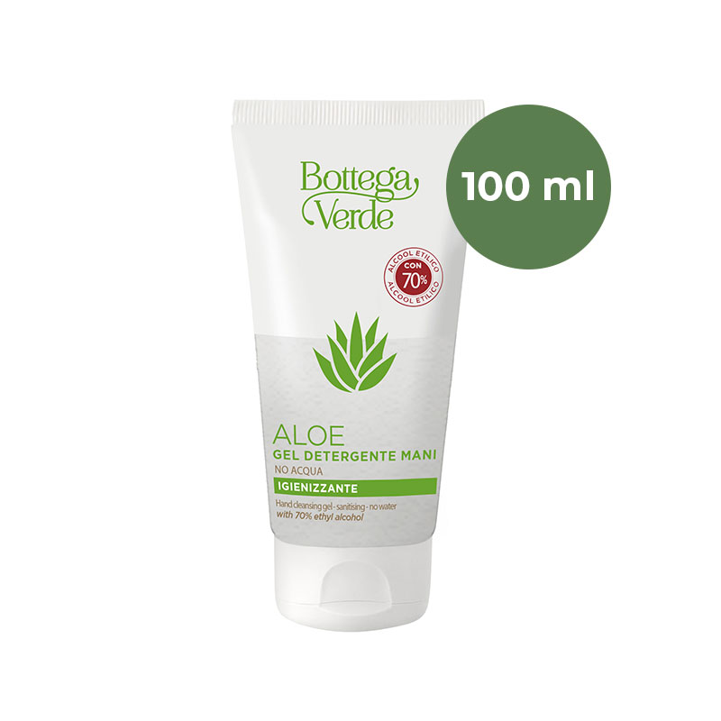 ALOE - Gel detergente mani - igienizzante NO ACQUA - 70% alcool etilico