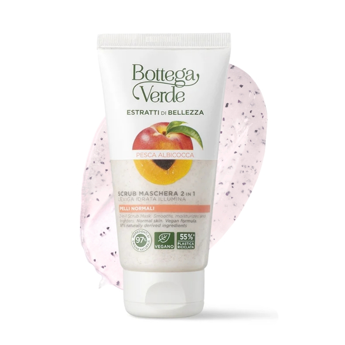 Estratti di bellezza - 2-in-1 Scrub Mask - Peach and Apricot - smooths, moisturizes and brightens - normal skin (75 ml)