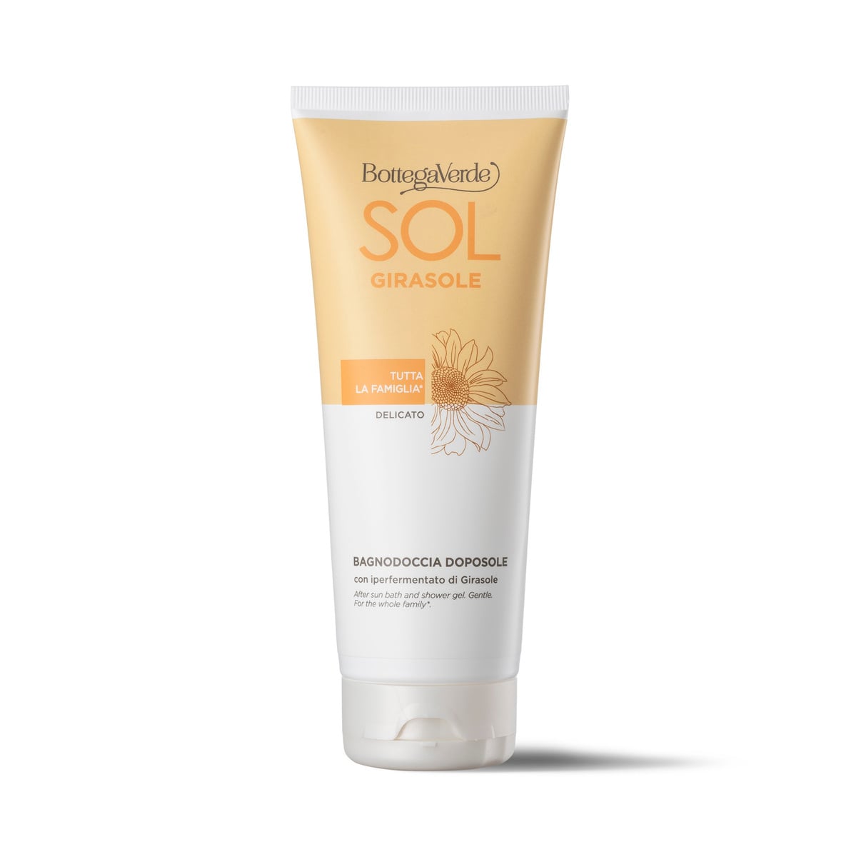 After sun bath and shower gel - gentle - with hyperfermented Sunflower extract from Tenuta Bottega Verde (200 ml)