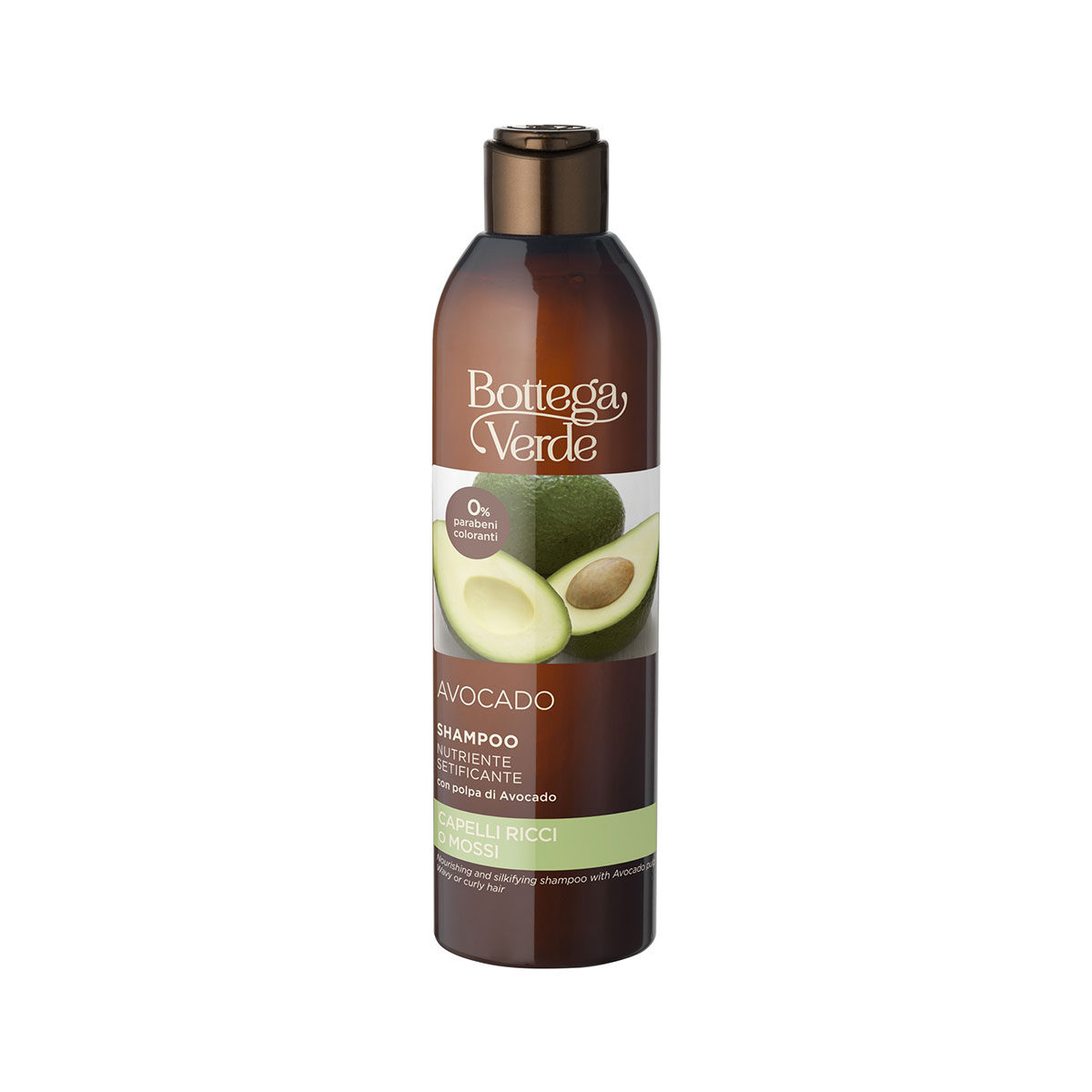 Avocado - Shampoo nutriente setificante - con polpa di Avocado - capelli ricci o mossi