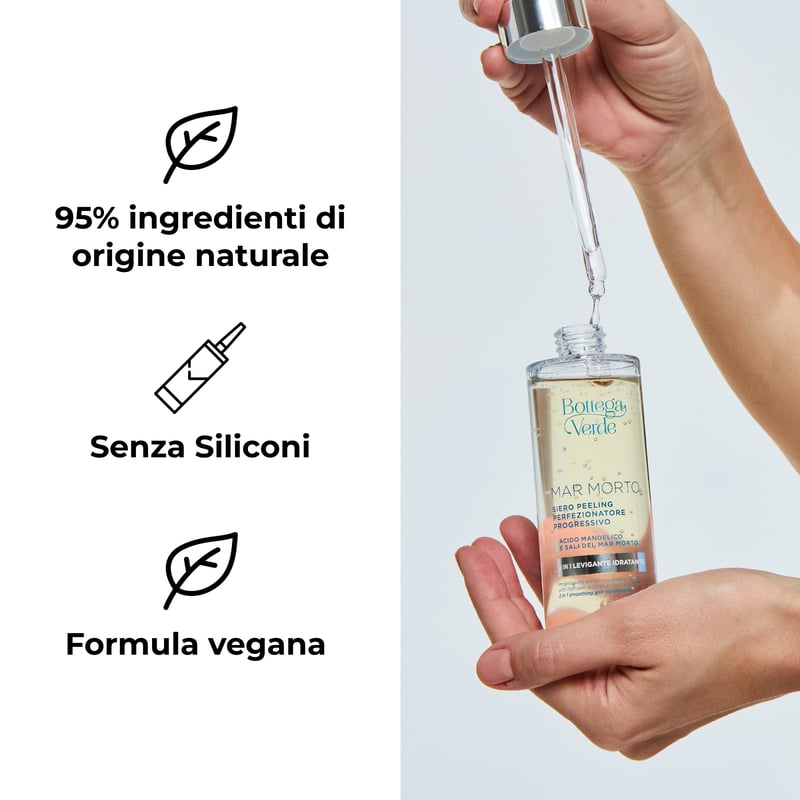 MAR MORTO - Peeling serum - progressively enhancing - Mandelic Acid and Dead Sea Salts - progressively enhancing action - 2 in 1 smoothing and moisturizing