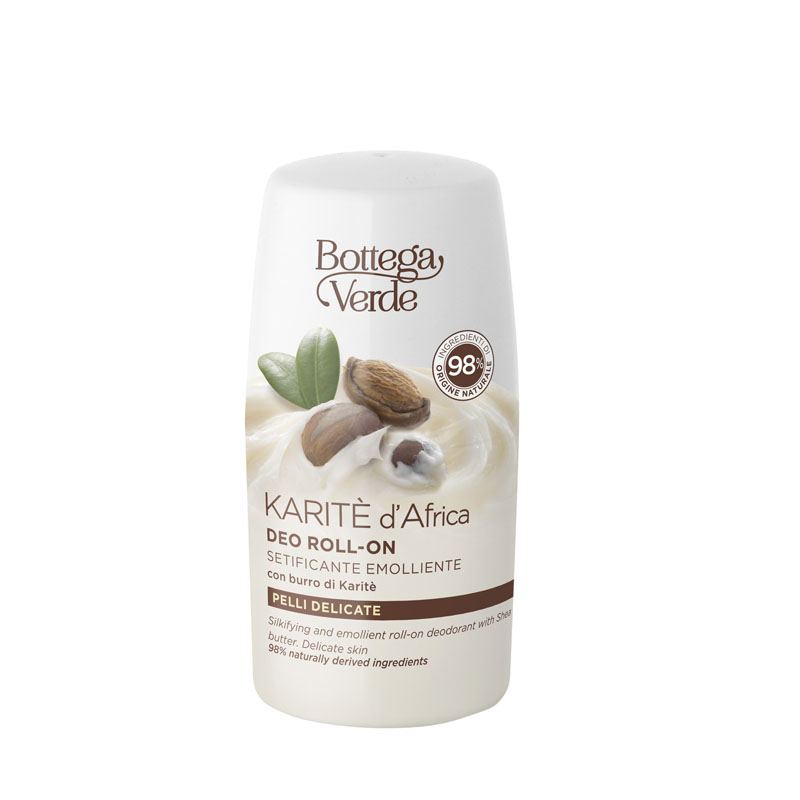 Karitè d'Africa - Desodorante roll-on - suavizante y emoliente - con manteca de Karité (50 ml) - pieles sensibles