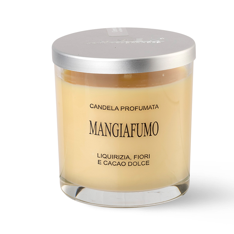 LUMEN Candela vegetale mangiafumo coperchio alluminio