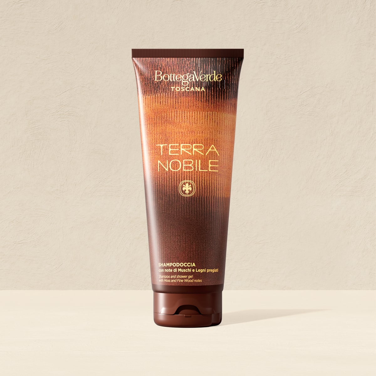 Shampoo and shower gel with Moss and Fine Wood notes (200 ml)