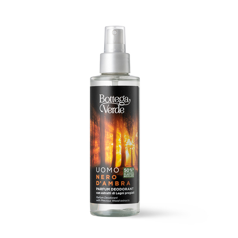 UOMO - Negro Ámbar - Desodorante perfumado con extractos de Maderas preciosas (150 ml)