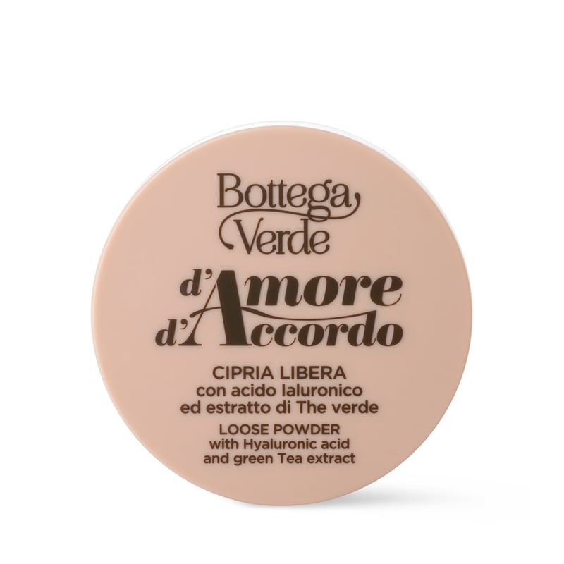 d'Amore d'Accordo - Natural loose powder with hyaluronic acid and Green Tea extract