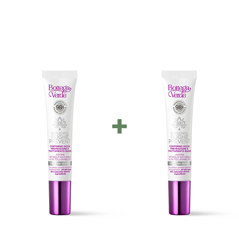 **1+1 GRATIS** Bakuchiol - Rughe prevent - Contorno occhi - Prevenzione e trattamento rughe - azione Retinolo naturale - alta tollerabilità - contorno occhi