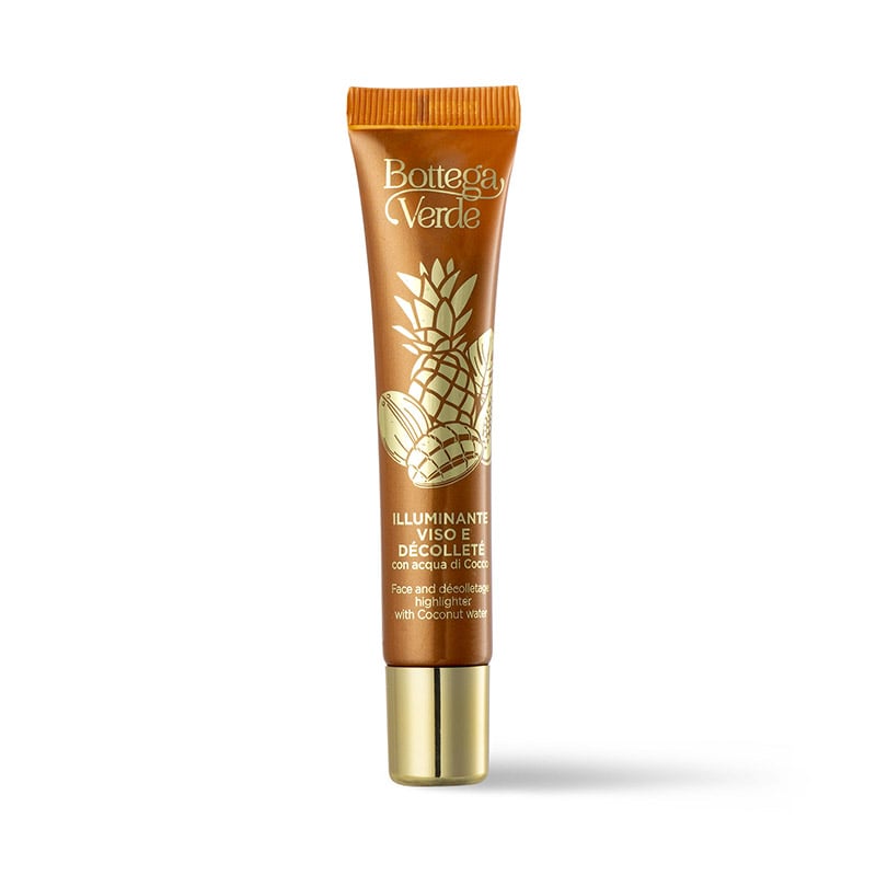 Illuminante viso e décolleté con acqua di Cocco