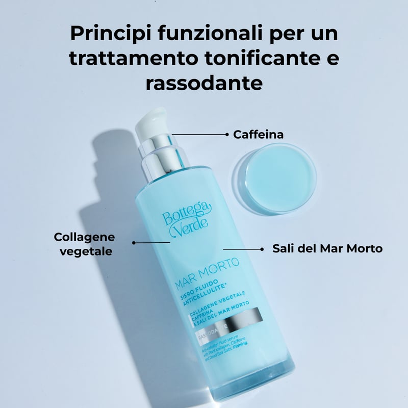 MAR MORTO - Anti-cellulite* fluid serum- Plant collagen, Caffeine and Dead Sea Salts  (100 ml) - firming