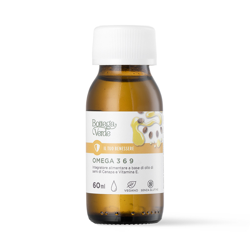 Image of Il tuo benessere - Omega 369 - Integratore alimentare a base di olio di semi di Canapa e Vitamina E. (60 ml)