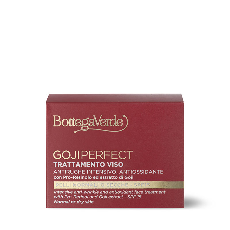 Goji Perfect - Trattamento viso - antirughe intensivo antiossidante - con Pro-Retinolo ed estratto di Goji (50 ml) - pelli normali o secche - SPF15