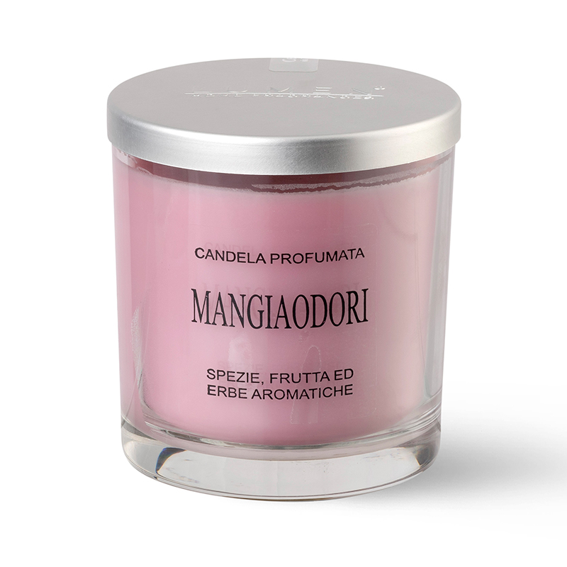 LUMEN Candela vegetale mangiaodori coperchio alluminio LUMEN Candela vegetale mangiaodori coperchio alluminio