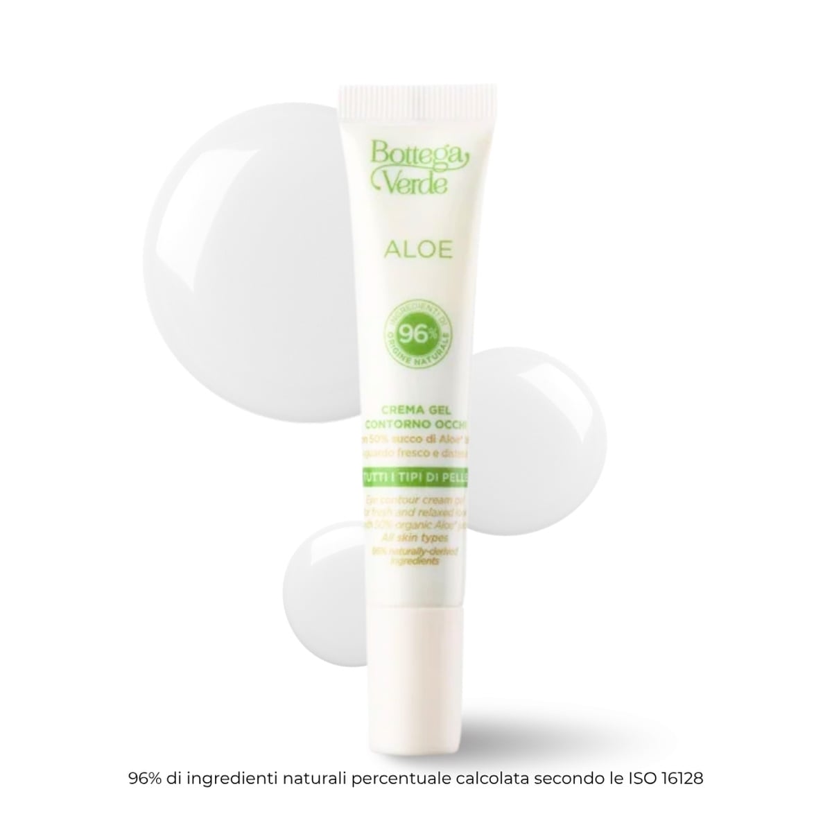 Aloe - Eye contour cream gel - for fresh and relaxed eyes - with 50% organic Aloe* juice (15 ml) - for all skin types