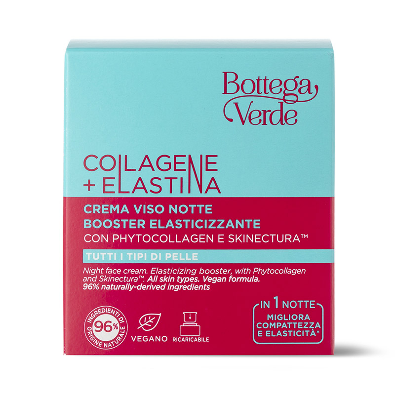 Collagene + Elastina - Crema viso notte - Booster elasticizzante - con Phytocollagen e Skinectura<TM/> - tutti i tipi di pelle