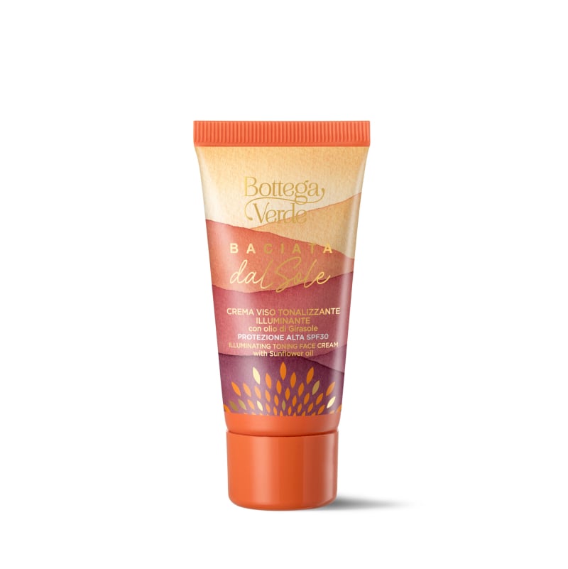 Baciata dal Sole - Illuminating toning face cream with Sunflower oil - high protection SPF 30 (25 ml)