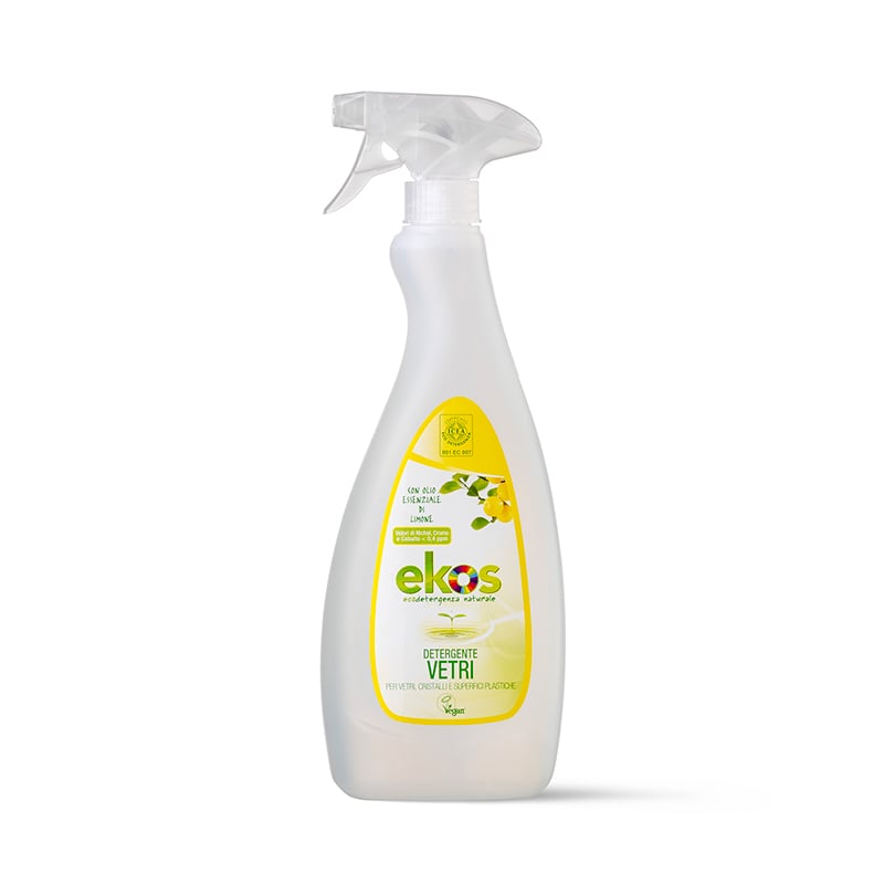 EKOS Detergente vetri e cristalli con olio essenziale di Limone
