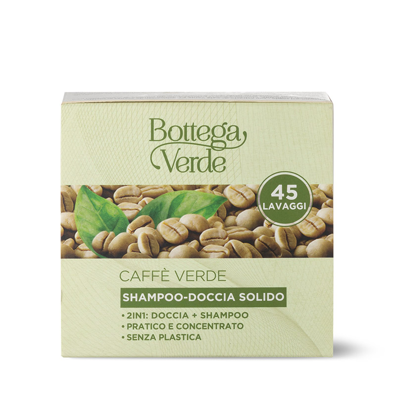 Caffè Verde - Shampoo-doccia solido - con estratto di Caffè Verde e mix di oli essenziali - delicato, tonificante