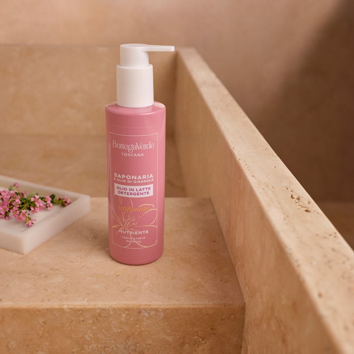 SAPONARIA and SUNFLOWER OIL - Cleansing milk oil - silkening, nourishing - (200 ml)