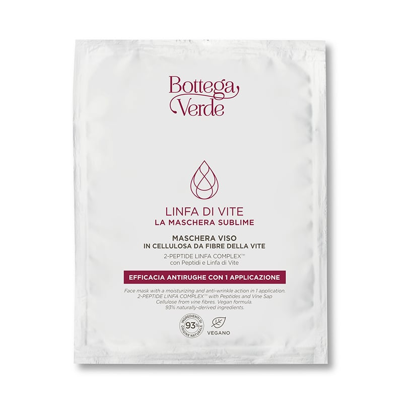 Sublime mask - Face mask with a moisturizing and anti-wrinkle action in 1 application - 2-PEPTIDE LINFA COMPLEX¿ with Peptides and Vine Sap (12 ml) - all skin types