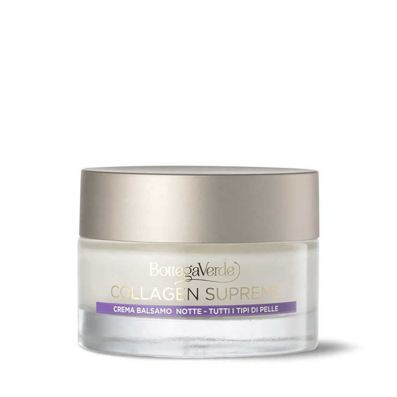 Collagen Supreme Crema balsamo notte antirughe elasticizzante effetto pelle nuova con Colla Gain® a base Collagen Supreme Crema balsamo notte antirughe elasticizzante effetto pelle nuova con Colla Gain® a base