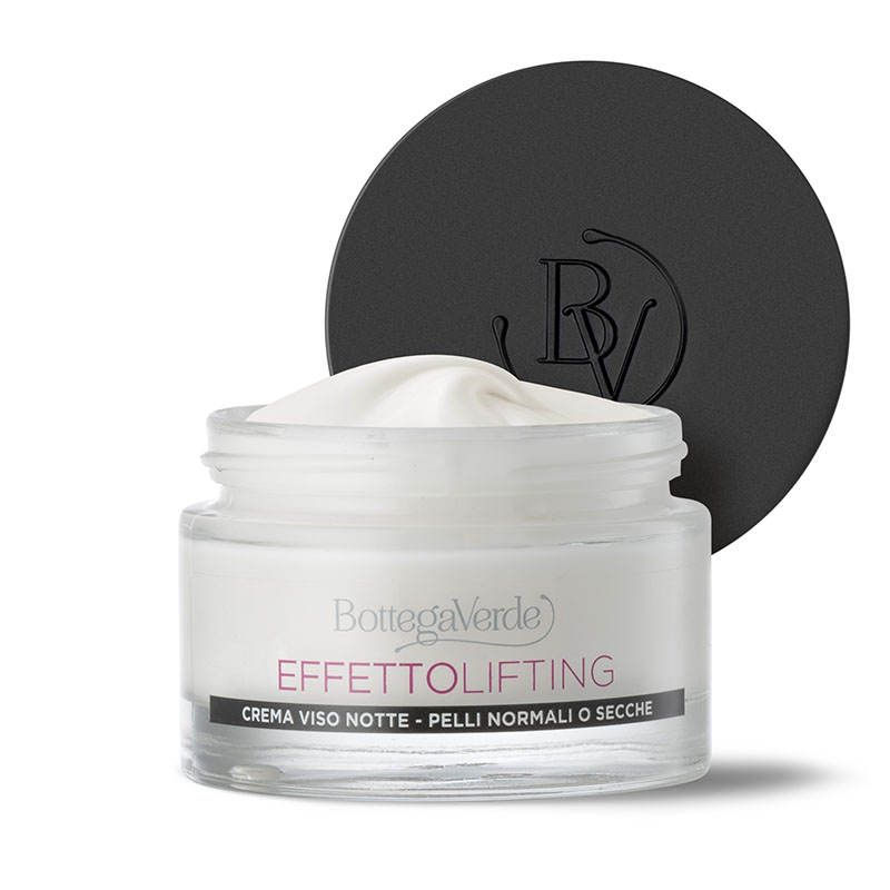 Effetto Lifting - Anti-ageing night cream, instant* lifting effect, with hyaluronic acid and Lotus flower extract (50 ml) - for normal and dry skin