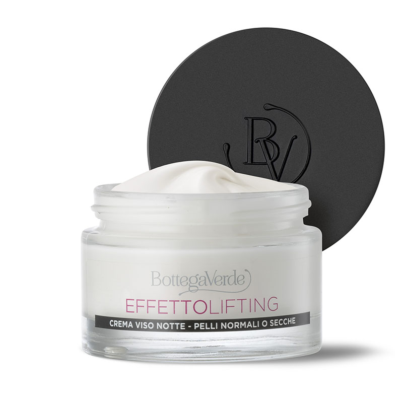 Effetto lifting - Crema facial noche antiedad, efecto lifting inmediato* - con ácido Hialurónico y extracto de Flor de Loto (50 ml) - pieles normales o secas