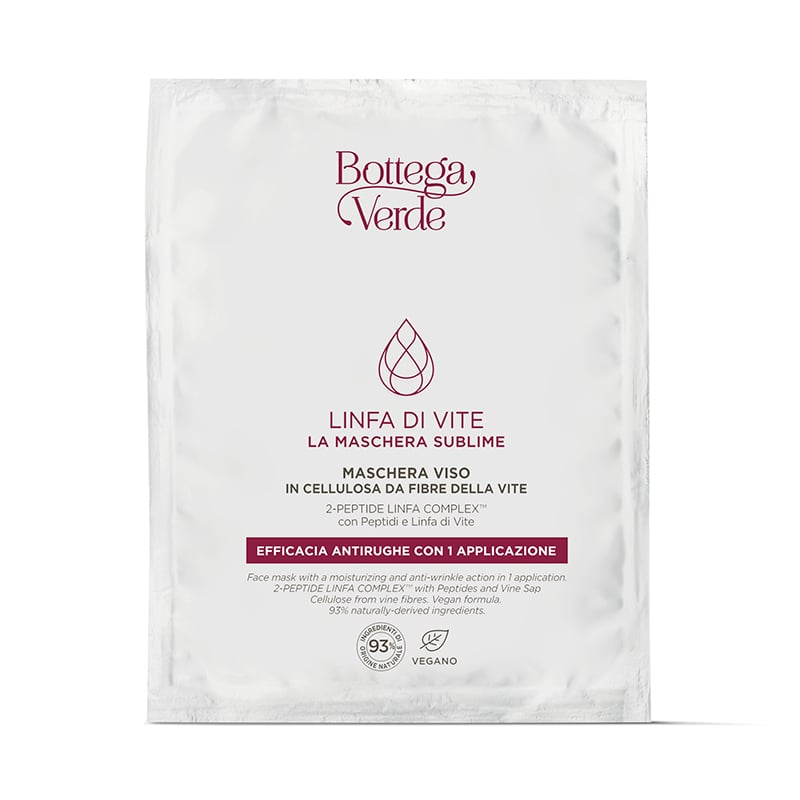 Sublime mask - Face mask with a moisturizing and anti-wrinkle action in 1 application - 2-PEPTIDE LINFA COMPLEX¿ with Peptides and Vine Sap (12 ml) - all skin types